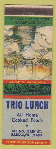 Matchbook Cover - Trio Lunch Randolph MA