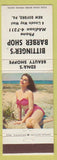 Matchbook Cover - Bittinger's Barber Shop New Oxford PA pinup