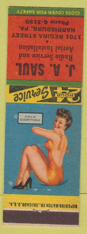 Matchbook Cover - JA Saul Radio Service Harrisburg PA pinup