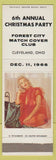 Matchbook Cover - Forest City Match Club Cleveland OH pinup 1966