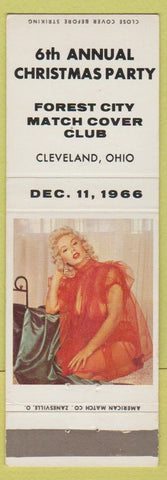 Matchbook Cover - Forest City Match Club Cleveland OH pinup 1966