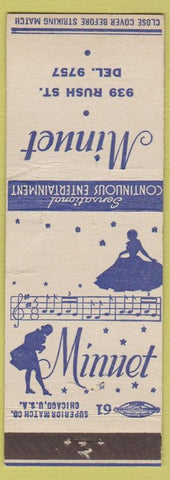 Matchbook Cover - Minuet Chicago IL restaurant BBQ