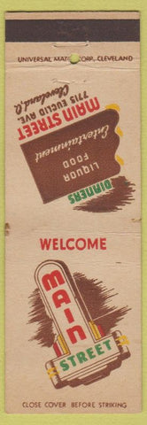 Matchbook Cover - Main Street Restaurant Cleveland OH
