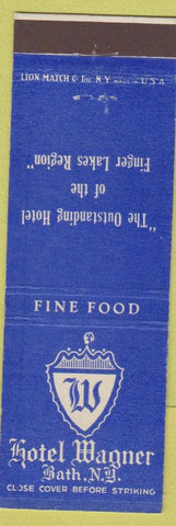Matchbook Cover - Hotel Wagner Bath NY