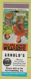 Matchbook Cover - Arnold's Gulf oil gas Kittanning PA SAMPLE