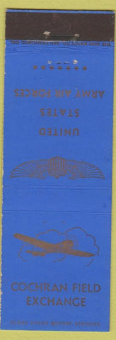 Matchbook Cover - Cochran Field Exchange US Army Air Forces