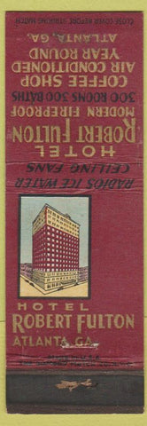 Matchbook Cover - Hotel Robert Fulton Atlanta GA