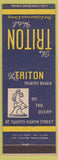 Matchbook Cover - Triton Hotel Miami Beach FL