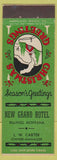 Matchbook Cover - New Grand Hotel Billings MT