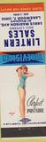 Matchbook Cover - Lintern Sales Lakewood OH pinup