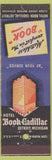 Matchbook Cover - Book Cadillac Hotel Detroit MI