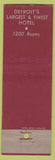 Matchbook Cover - Book Cadillac Hotel Detroit MI