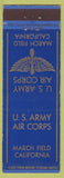 Matchbook Cover - US Army Air Corps March Field CA