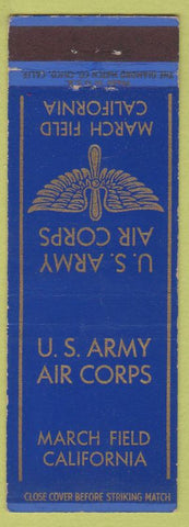 Matchbook Cover - US Army Air Corps March Field CA