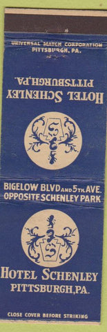 Matchbook Cover - Hotel Schenley Pittsburgh PA