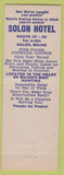 Matchbook Cover - Solon Hotel ME