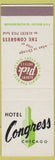 Matchbook Cover - Hotel Congress Chicago IL