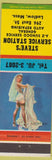 Matchbook Cover - Steve's Sunoco oil gas Ludlow MA pinup