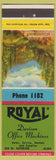 Matchbook Cover - Royal Davison Office Machines Alma MI?