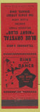 Matchbook Cover - Blue Crystal Night Club Girard OH girlie