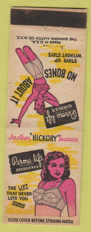 Matchbook Cover - Perma Lift Bras girlie Brassieres
