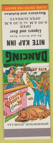 Matchbook Cover - Nite Kap Inn Oregon OH? Hillbilly SAMPLE
