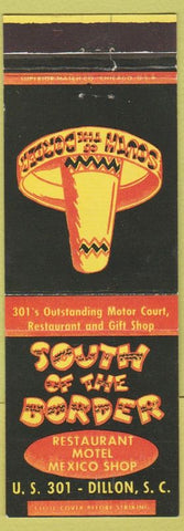 Matchbook Cover - South of the Border Dillon sC