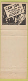 Matchbook Cover - Jerry Wellman Insurance Elmira NY