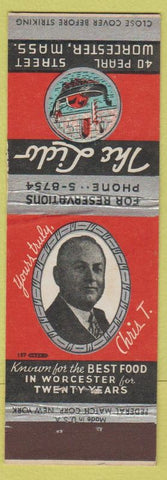 Matchbook Cover - The Lido Worcester MA