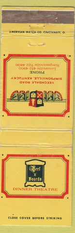 Matchbook Cover - Beef n Boards Dinner Theatre Simpsonville KY WEAR