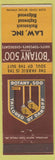 Matchbook Cover Botany 500 Men's Suits Law Inc Hackensack Englewood Ridgewood NJ