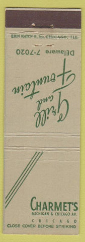 Matchbook Cover - Charmet's Grill Chicago IL