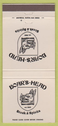 Matchbook Cover - Boar's Head 30 Strike