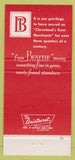 Matchbook Cover - HW Beattie Sons Store Cleveland OH Jewelery  30 Strike