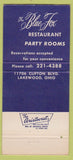 Matchbook Cover - The Blue Fox Lakewood OH 30 Strike