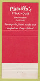 Matchbook Cover - Chirillo's Steak House Smithtown NY 30 Strike