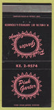 Matchbook Cover - Pink Garter Lounge Southfield Evergreen MI 30 Strike