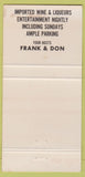 Matchbook Cover - Pink Garter Lounge Southfield Evergreen MI 30 Strike