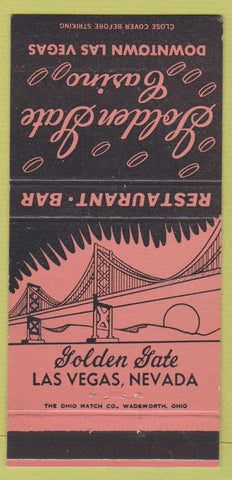 Matchbook Cover - Golden Gate Casino Las Vegas NV girlie back 30 Strike