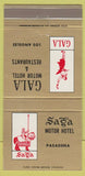 Matchbook Cover - Gala Motor Hotel Los Angeles CA Pasadena 30 Strike