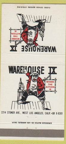 Matchbook Cover - Warehouse IX Los Angeles CA 30 Strike