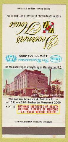 Matchbook Cover - Governor's House Bethesda MD 30 Strike