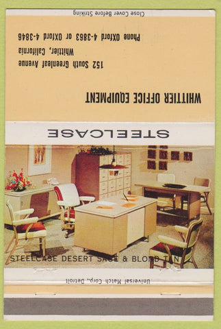 Matchbook Cover - Steelcase Office Furniture Whittier CA 40 Strike
