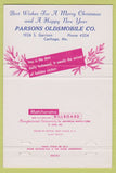 Matchbook Cover - Parsons Oldsmobile Carthage MO Christmas 40 Strike