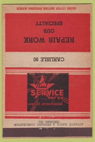 Matchbook Cover Robert Frederick Plumbing Heating Carlisle PA ADVANCE 40 Strike