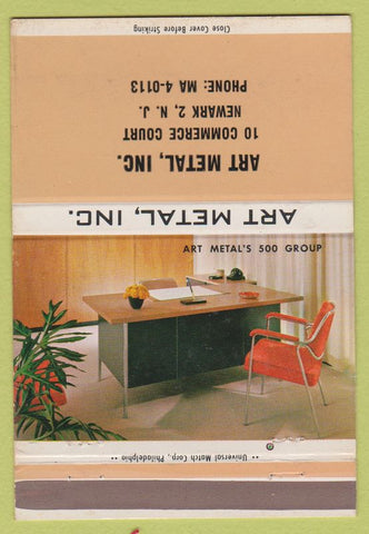 Matchbook Cover - Art Metal Office Furniture Newark NJ 40 Strike