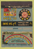 Matchbook Cover - Sani Wash Laundry Dry Cleaning Pittsburgh PA 40 Strike
