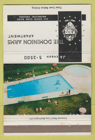 Matchbook Cover - Dominion Arms Apartment Arlington VA 40 Strike