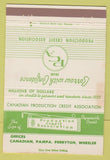 Matchbook Cover - Production Credit Canadian Pampa Perryton Wheeler TX 40 Strike