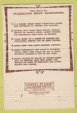 Matchbook Cover - Production Credit Canadian Pampa Perryton Wheeler TX 40 Strike